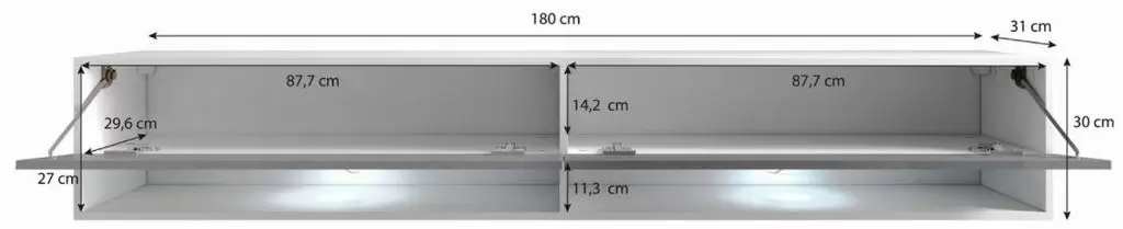 Tumbă pentru TV Bratex A180 Waves, negru/grafit