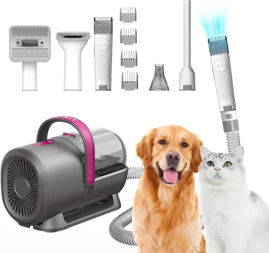 Щетка для собак и кошек Petkit FurWaker 5-in-1 Pet Grooming Kit, серый