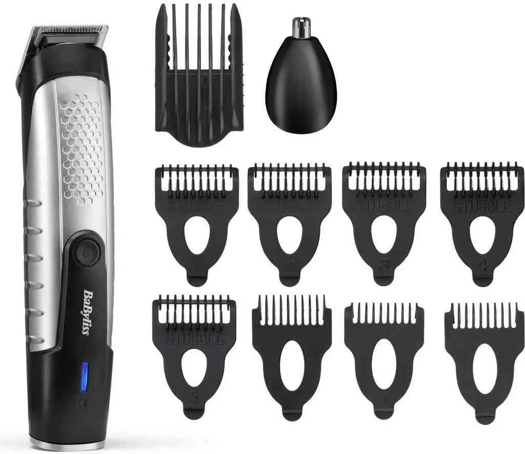 Maşină de tuns barba Babyliss T812E, argintiu