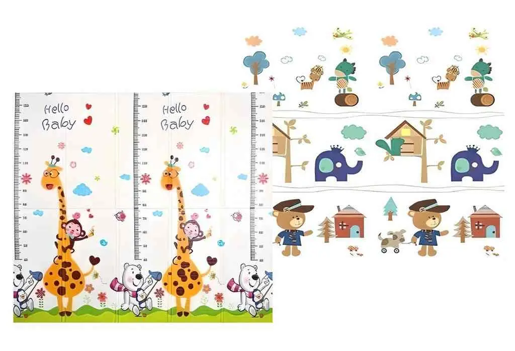 Игровой коврик 4Play Giraffes/Animals 180x200x1.5cm, разноцветный