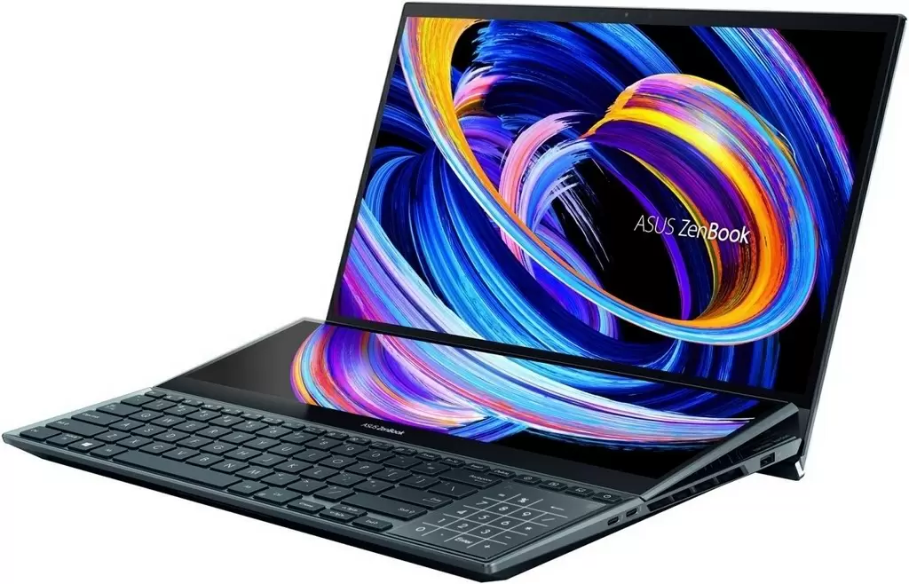 Ноутбук Asus Zenbook Pro Duo 15 UX582LR (15.6"/4K/Core i7-10870H/32ГБ/1ТБ/GeForce RTX 3070 8ГБ/Win10), синий