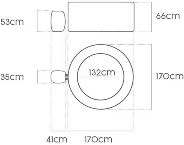 Jacuzzi SPA Bestway Aruba AirJet, gri