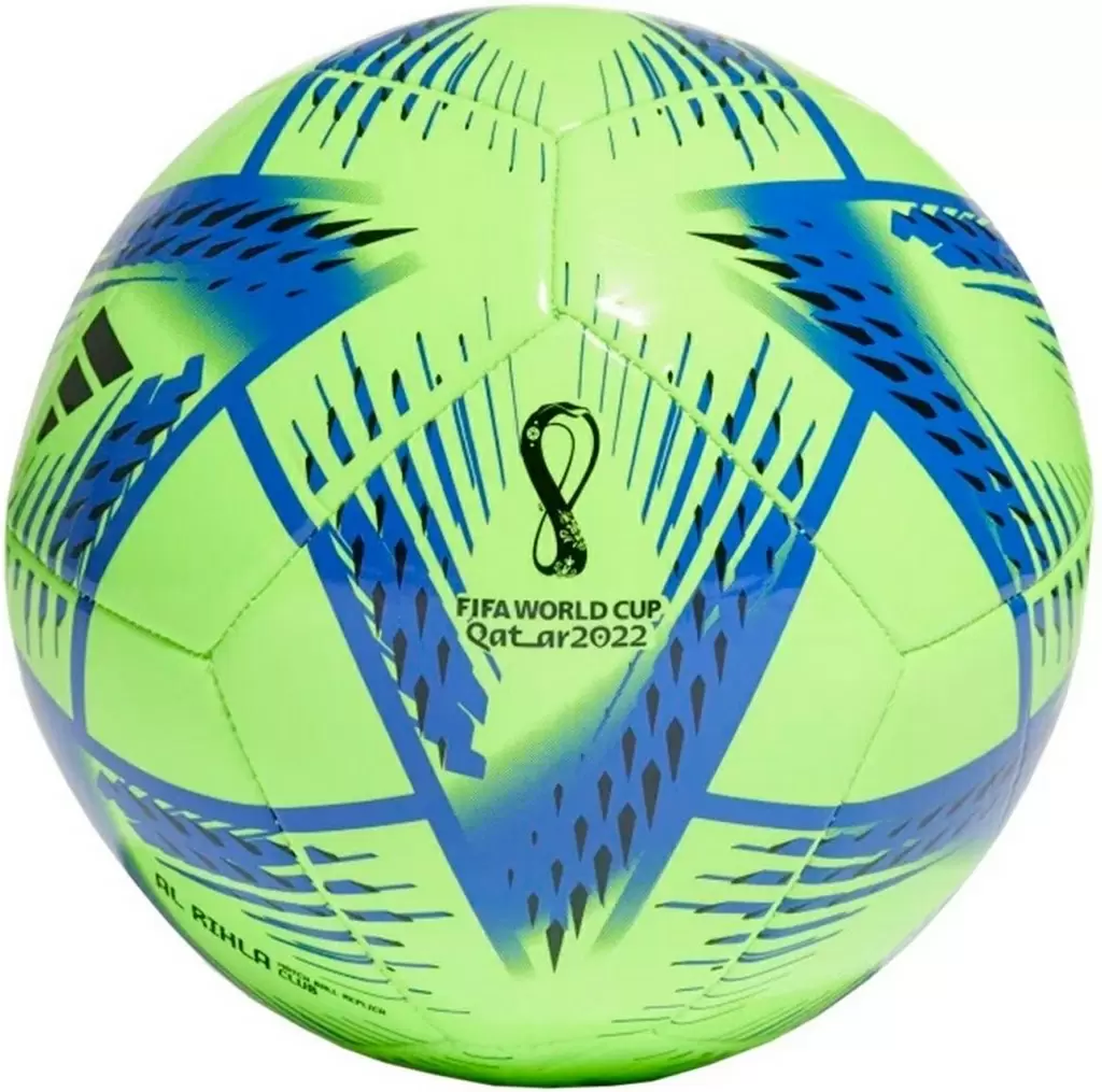 Мяч футбольный Adidas Al Rihla Club, синий/зеленый
