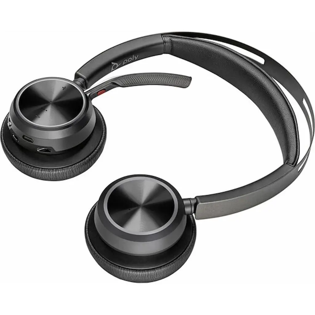 Наушники Poly Voyager Focus 2 USB-C-C Headset +USB-C/A Adapter, черный