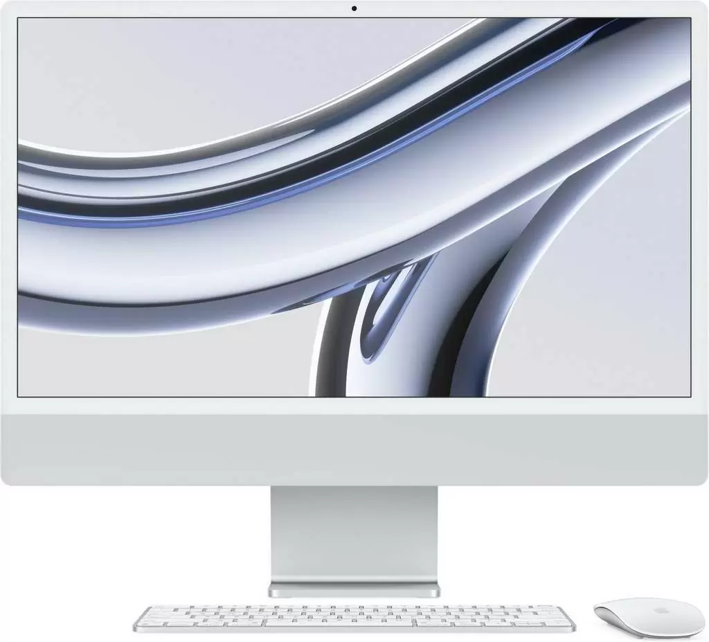 Моноблок Apple iMac MQR93RU/A (24"/4.5K/M3/8GB/256GB), серебристый
