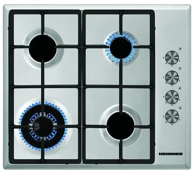 Plită incorporabilă cu gaz Heinner HBH-S584WI-IX, inox