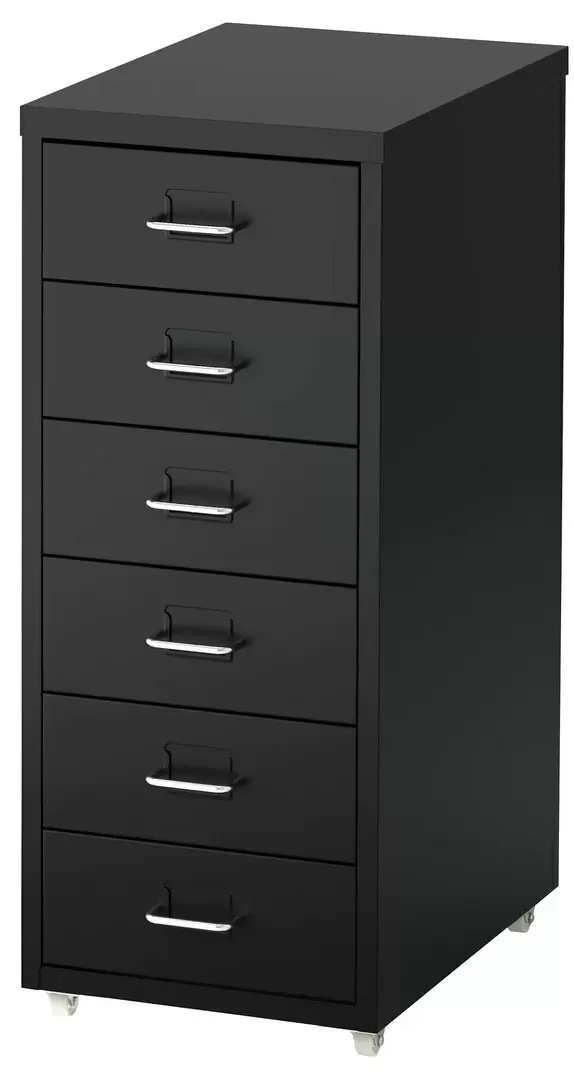 Comodă IKEA Helmer cu rotile 28x69cm, negru