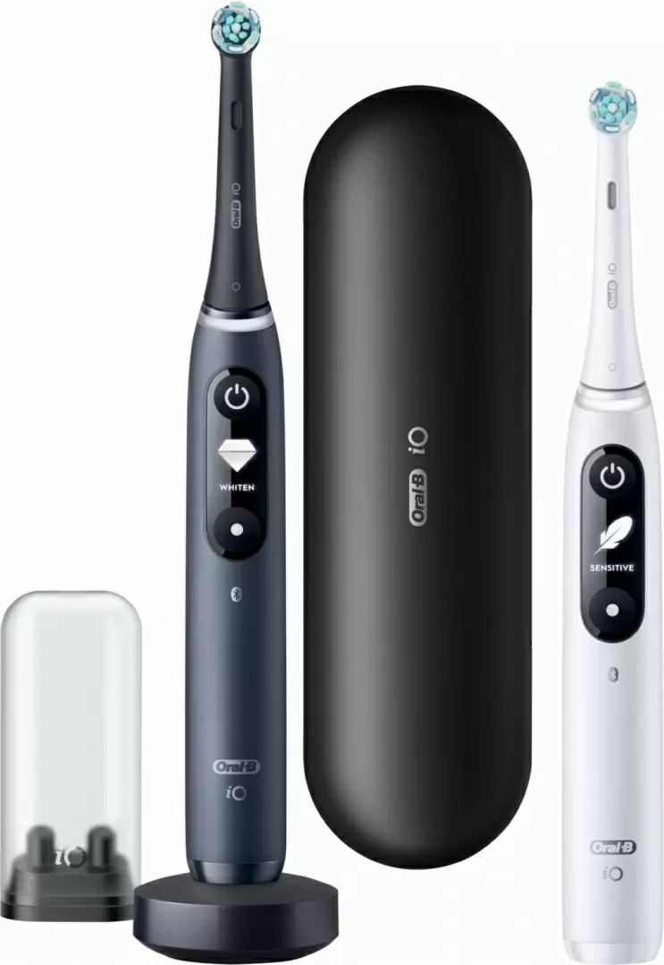 Электрическая зубная щетка Braun Oral-B iO Series iO 7 Duo, черный/белый