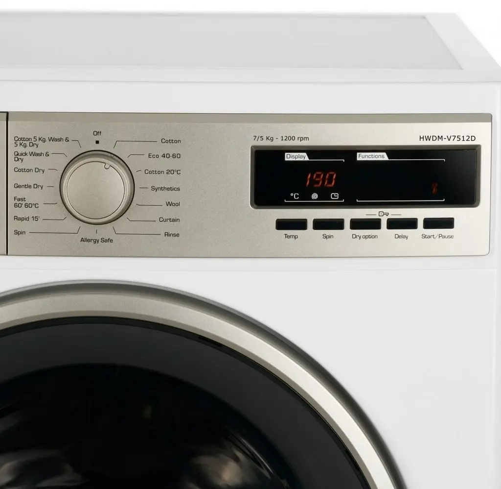 Maşină de spălat rufe Heinner HWDM-V7512D, alb