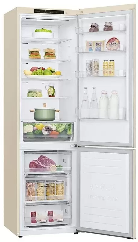 Холодильник LG GW-B459SECM, бежевый