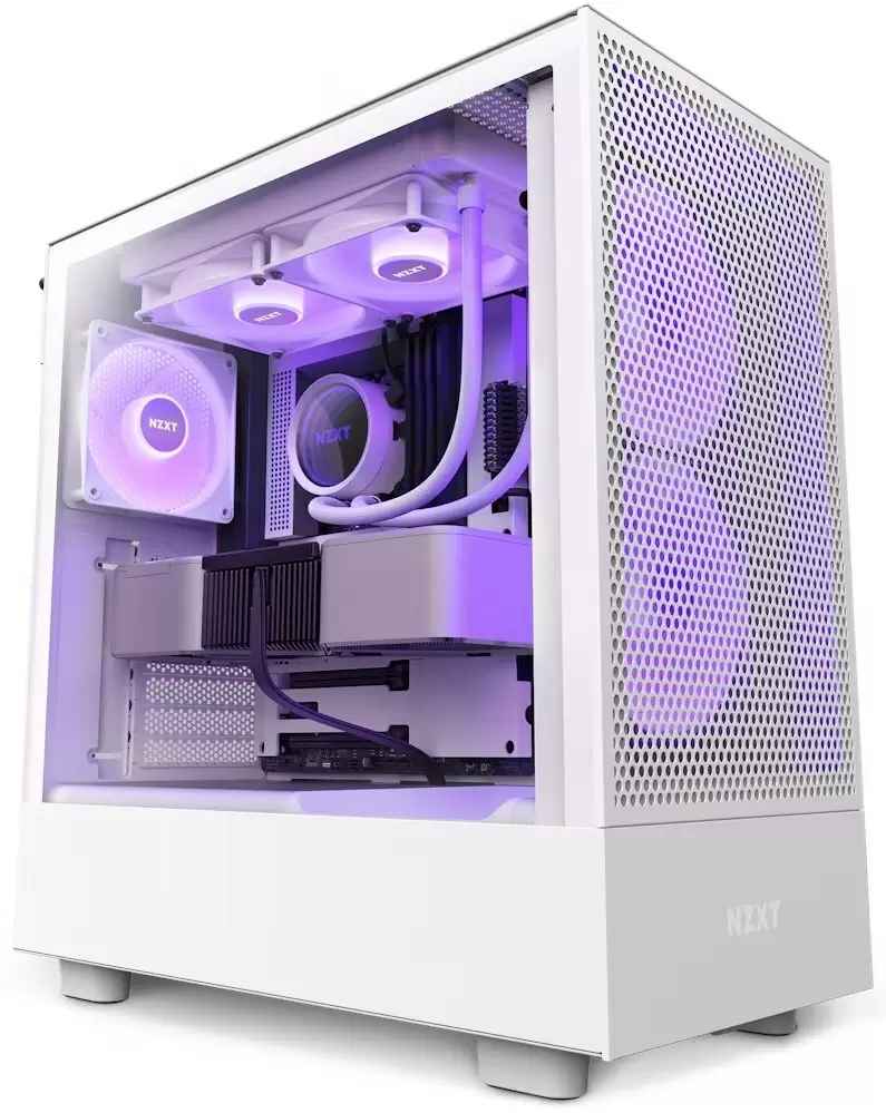 Carcasă NZXT H5 Flow RGB, alb