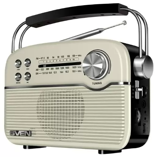 Radio portabil Sven SRP-500, alb/negru