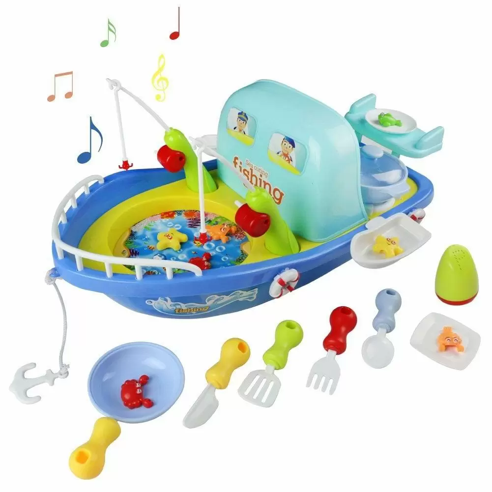 Jucărie interactivă Play Smart Fishing And Kitchen, albastru