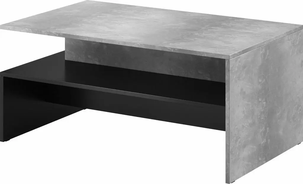 Журнальный столик Helvetia Meble Baros №99, бетон светлый/черный