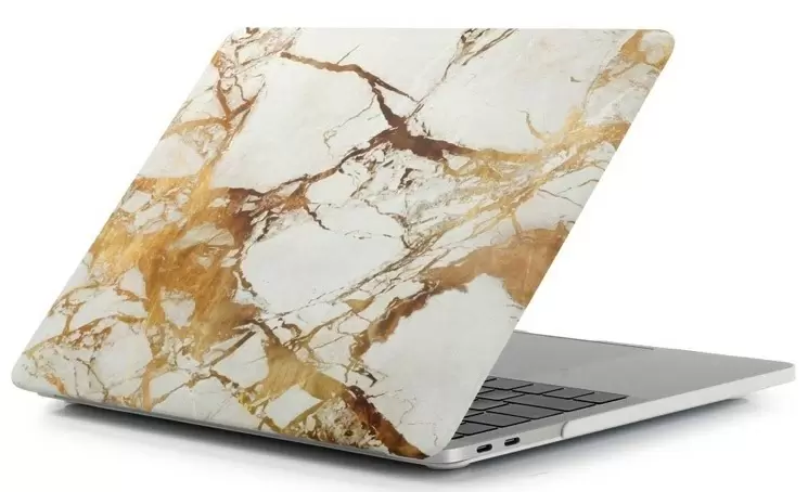 Husă pentru laptop Helmet Hardshell for Macbook Air 13 2017 Marble, auriu