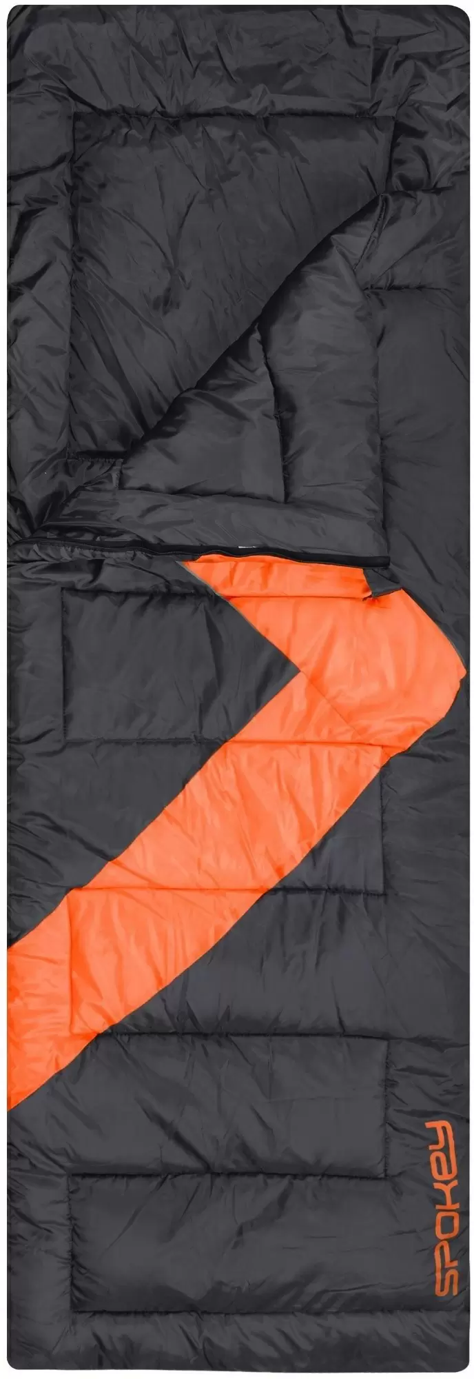 Sac de dormit Spokey Twin Right, negru/portocaliu