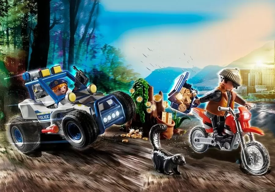 Set jucării Playmobil Police Off-Road Car with Jewel Thief