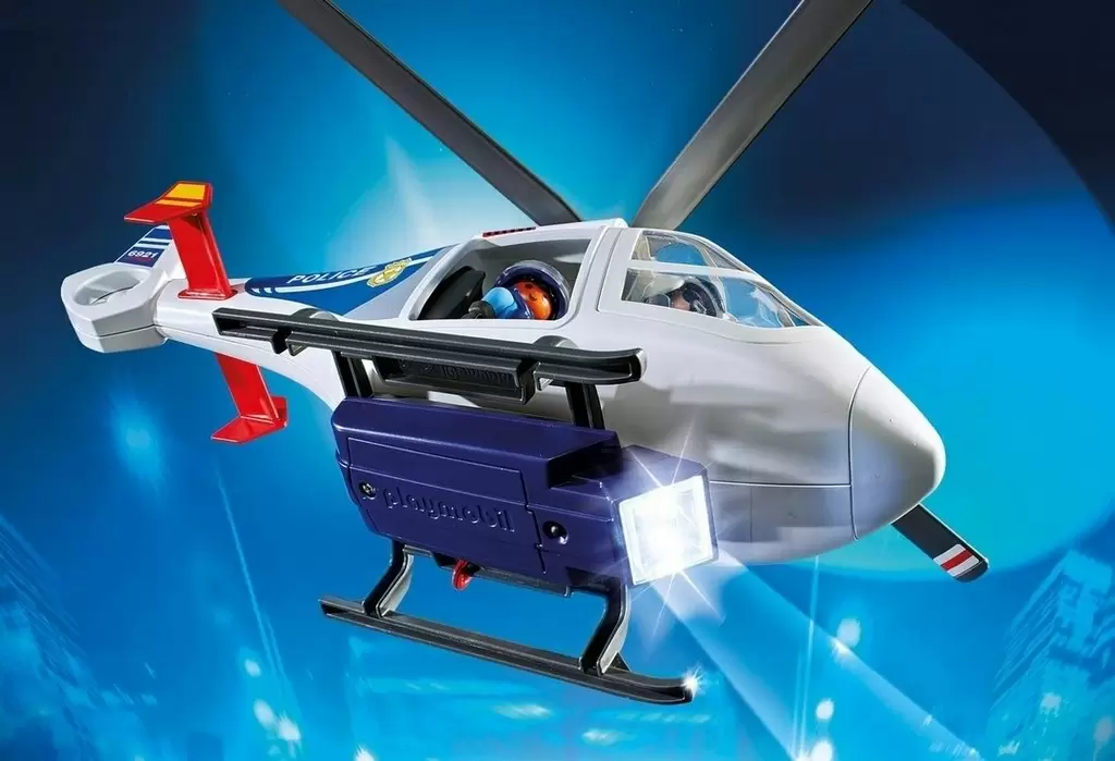Игровой набор Playmobil Police Helicopter with LED Searchlight