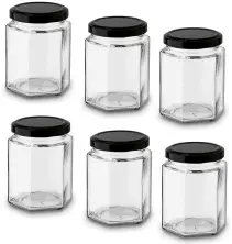 Набор банок для хранения Tadar Jawa 290ml 6pcs, прозрачный на tehnoparc.md Набор банок для хранения Tadar Jawa 290ml 6pcs, прозрачный