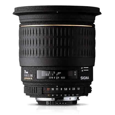 Obiectiv Sigma AF 20mm f/1.8 EX DG ASPHERICAL RF F/Can, negru