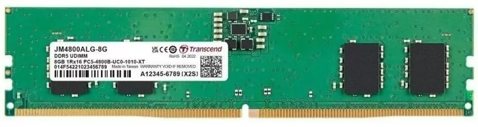 Оперативная память Transcend JetRam JM4800ALG-8G 8ГБ DDR5-4800MHz, CL40, 1.1V