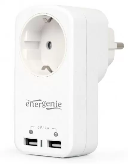 Розетка Energenie EG-ACU2-01-W, белый