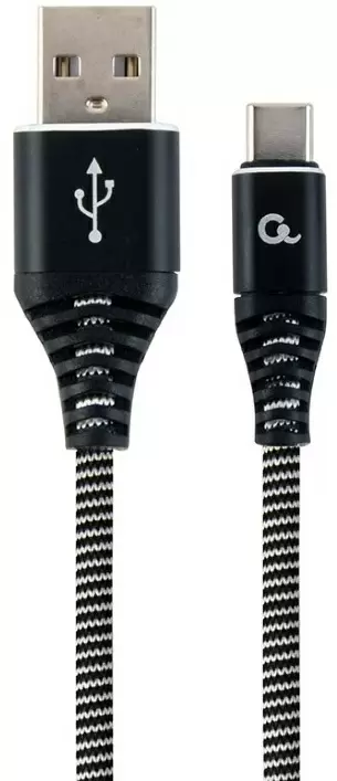 USB Кабель Gembird CC-USB2B-AMCM-1M-BW, черный/белый