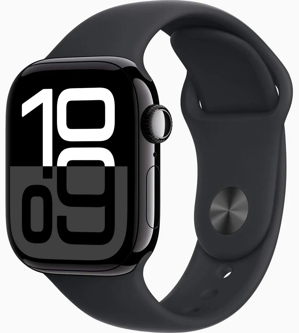 Умные часы Apple Watch Series 10 GPS 42mm Jet Black Aluminium Case with Black Sport Band S/M