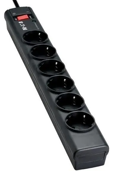 Protecție împotriva supratensiunii Eaton Protection Strip 6 DIN, negru