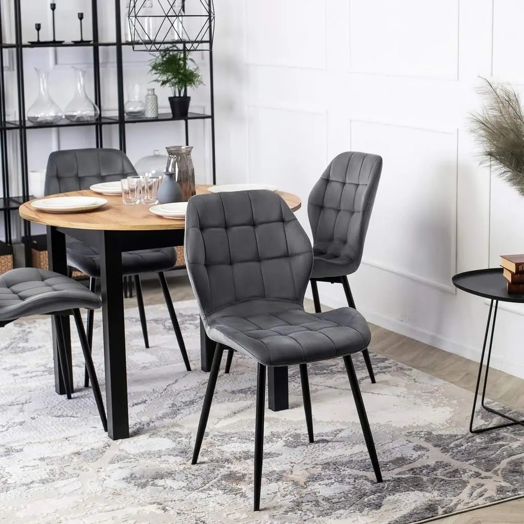 Scaun Mebel Elite Lucky, gri/negru
