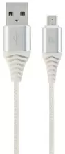 Cablu USB Cablexpert CC-USB2B-AMmBM-2M-BW2, argintiu/alb