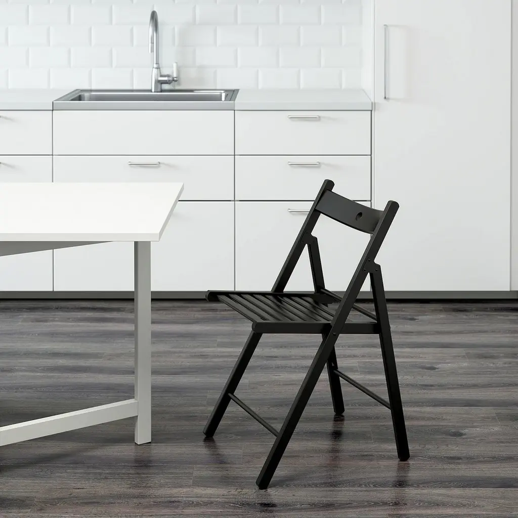 Scaun IKEA Terje pliant, negru pe tehnoparc.md Scaun IKEA Terje pliant, negru
