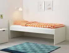 Детская кровать IKEA Slakt с реечным дном 90x200см, белый