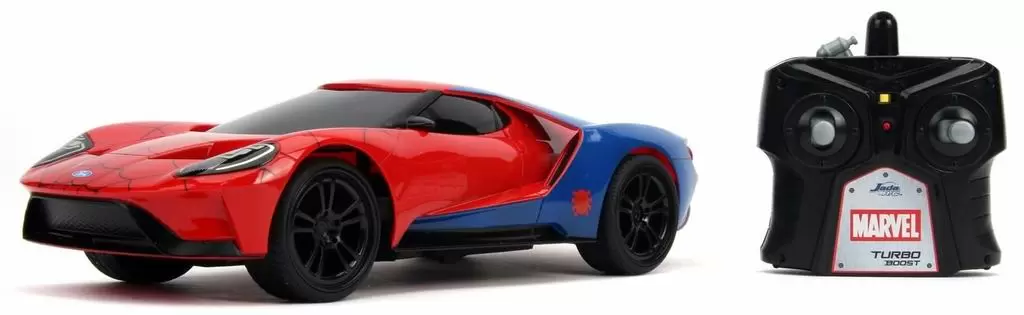Jucărie teleghidată Jada Toys Marvel RC Spider-Man 2017 Ford GT 1:16, roșu/albastru