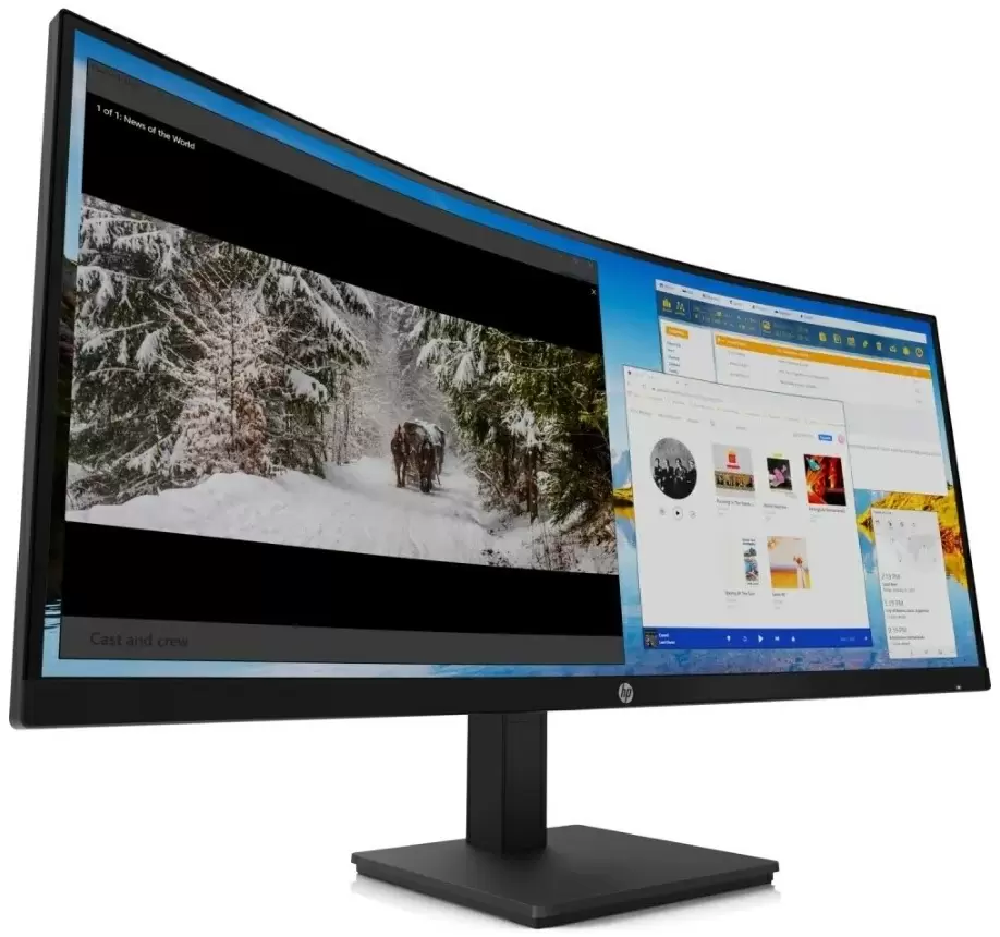 Monitor HP M34d Curved, negru