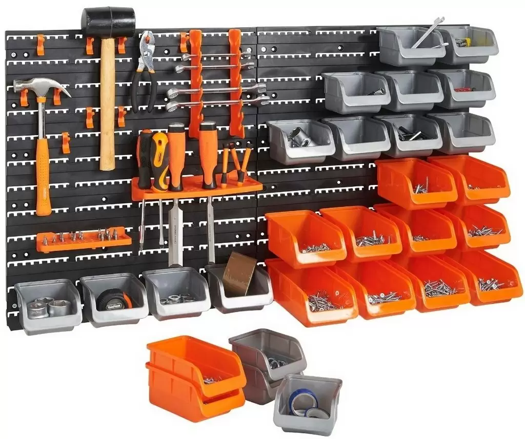 Organizator de perete VonHaus 3515242 44pcs, gri/portocaliu