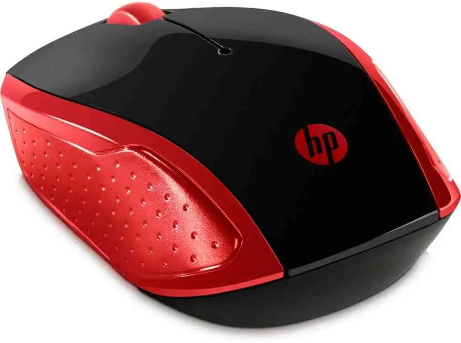 Мышка HP 200, черный/красный