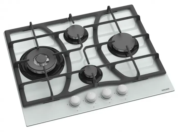 Plită incorporabilă cu gaz Wolser WL-F6403 GT IC, alb