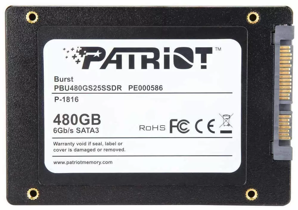 SSD накопитель Patriot Burst 2.5" SATA, 480ГБ