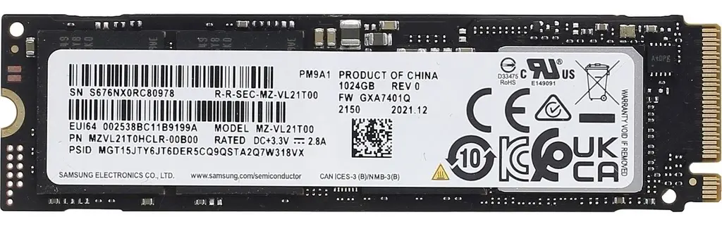 SSD накопитель Samsung PM9A1 M.2 NVMe, 1TB