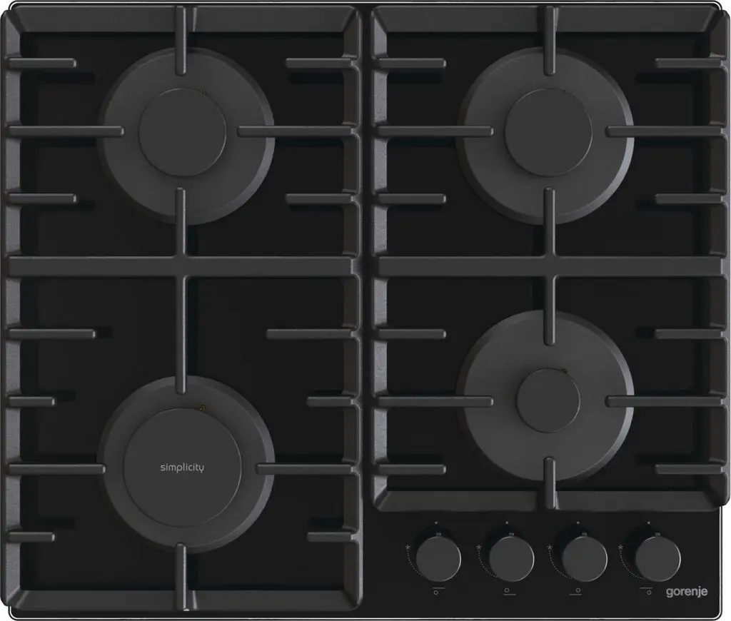 Plită incorporabilă cu gaz Gorenje GT 642 SYB, negru pe tehnoparc.md Plită incorporabilă cu gaz Gorenje GT 642 SYB, negru