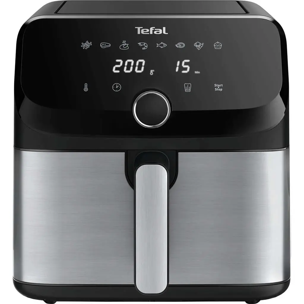 Аэрогриль Tefal EY855D10, нержавеющая сталь/черный на tehnoparc.md Аэрогриль Tefal EY855D10, нержавеющая сталь/черный