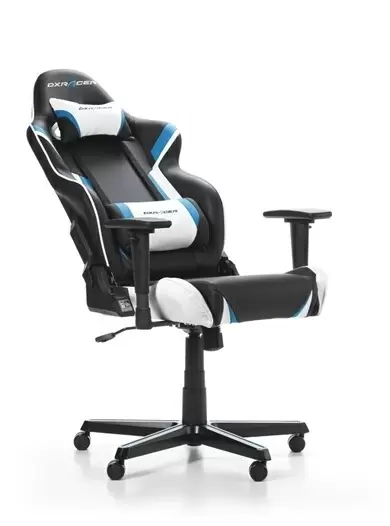 Компьютерное кресло DXRacer Racing GC-R288-NBW-Z1, черный/белый/синий
