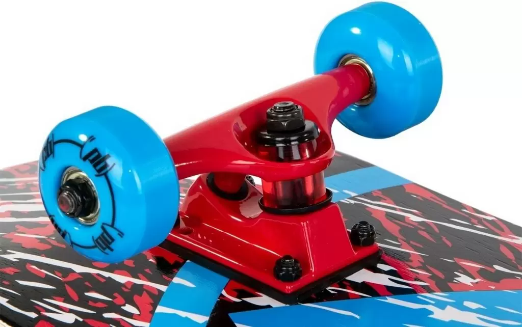 Skateboard PB Scratch, negru/albastru