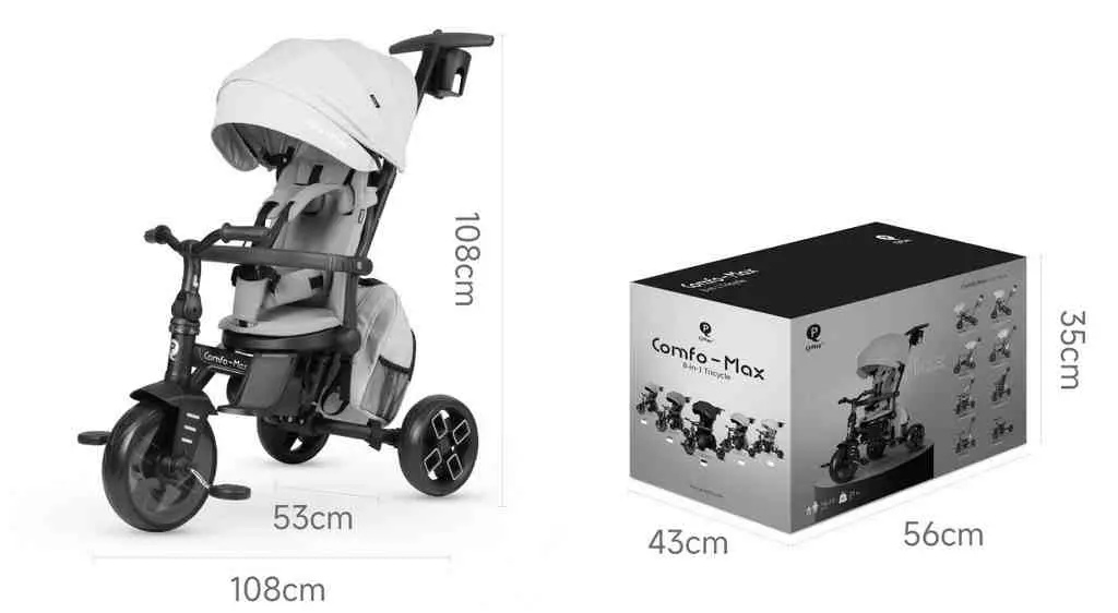 Bicicletă pentru copii Qplay Comfo Max, gri