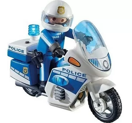 Игровой набор Playmobil Police Bike with LED Light