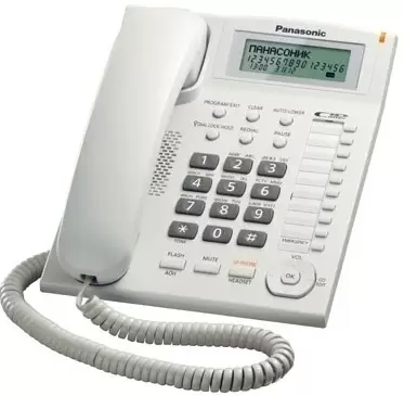 Telefon cu fir Panasonic KX-TS2388UAW, alb
