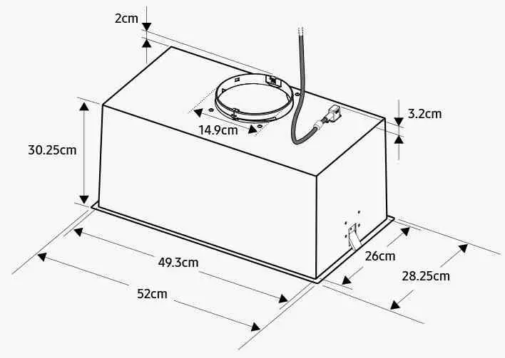 Hotă Samsung NK52FG455CC/UR, negru