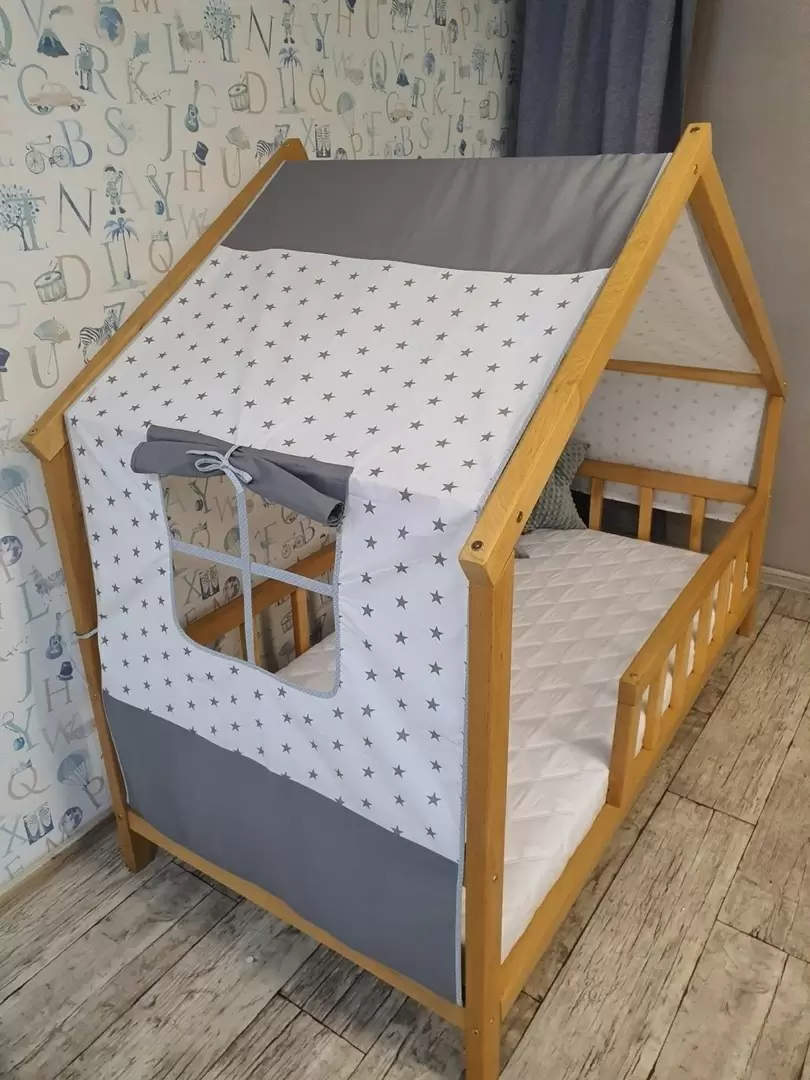 Детская кровать BellaLuni Domek 80x160см, ольха