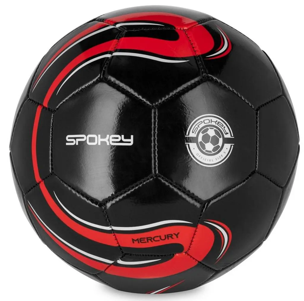 Minge de fotbal Spokey Mercury, negru/roșu